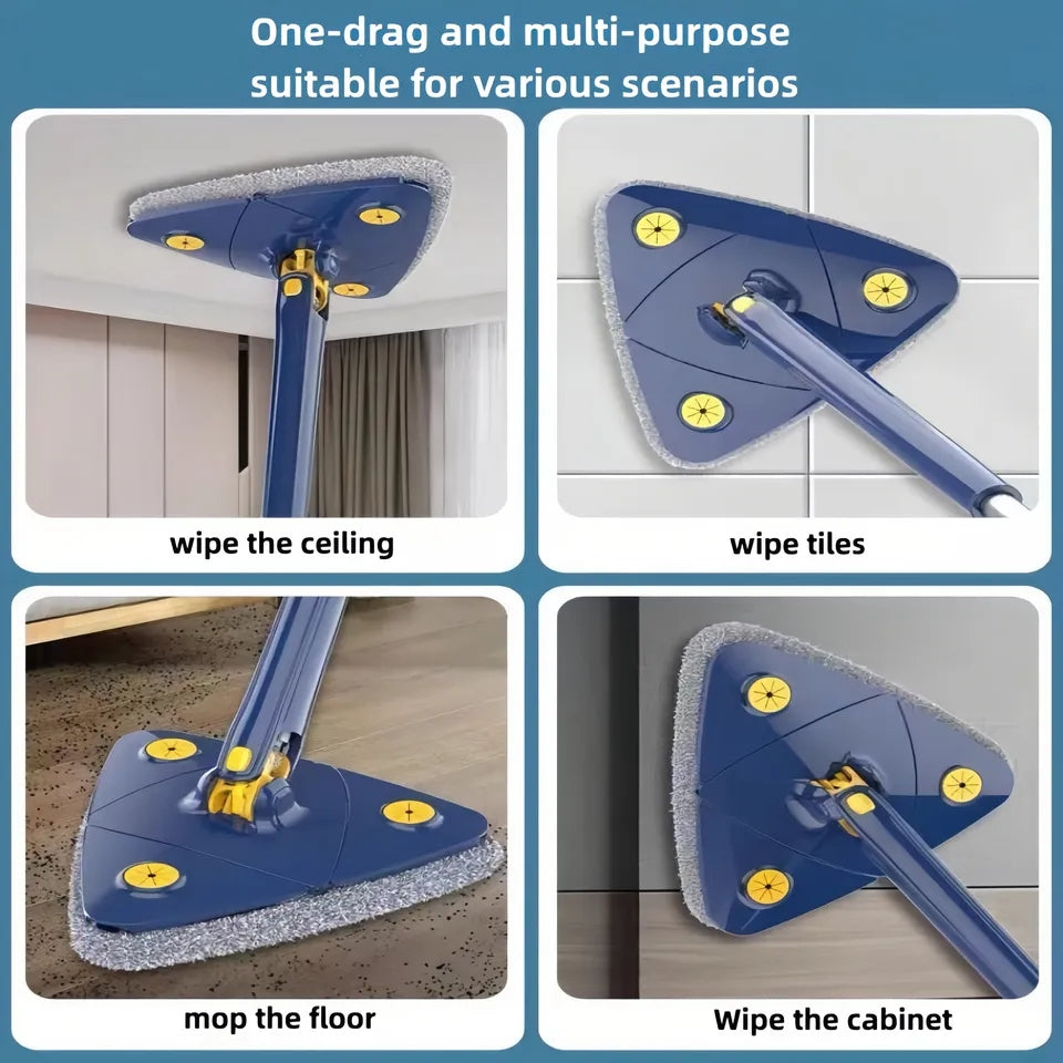 Adjustable Triangular Cleaning Mop Twisting 360° Rotating