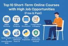 Top 10 Short-Term Online Courses with High Job Opportunities (Free & Paid)