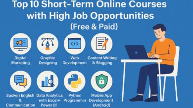 Top 10 Short-Term Online Courses with High Job Opportunities (Free & Paid)